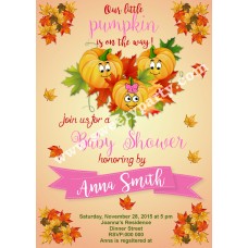 Pumpkin Baby Shower Invitation, (001bspump)